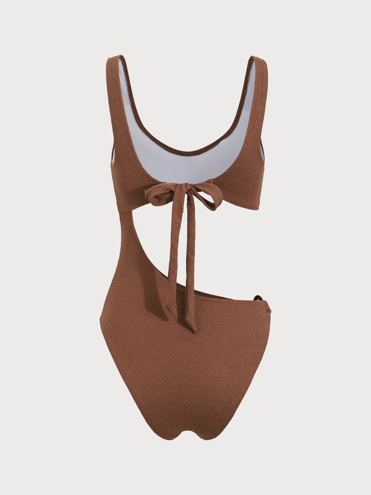 Brown Cutout One-Piece Swimsuit Sale Visa Payment