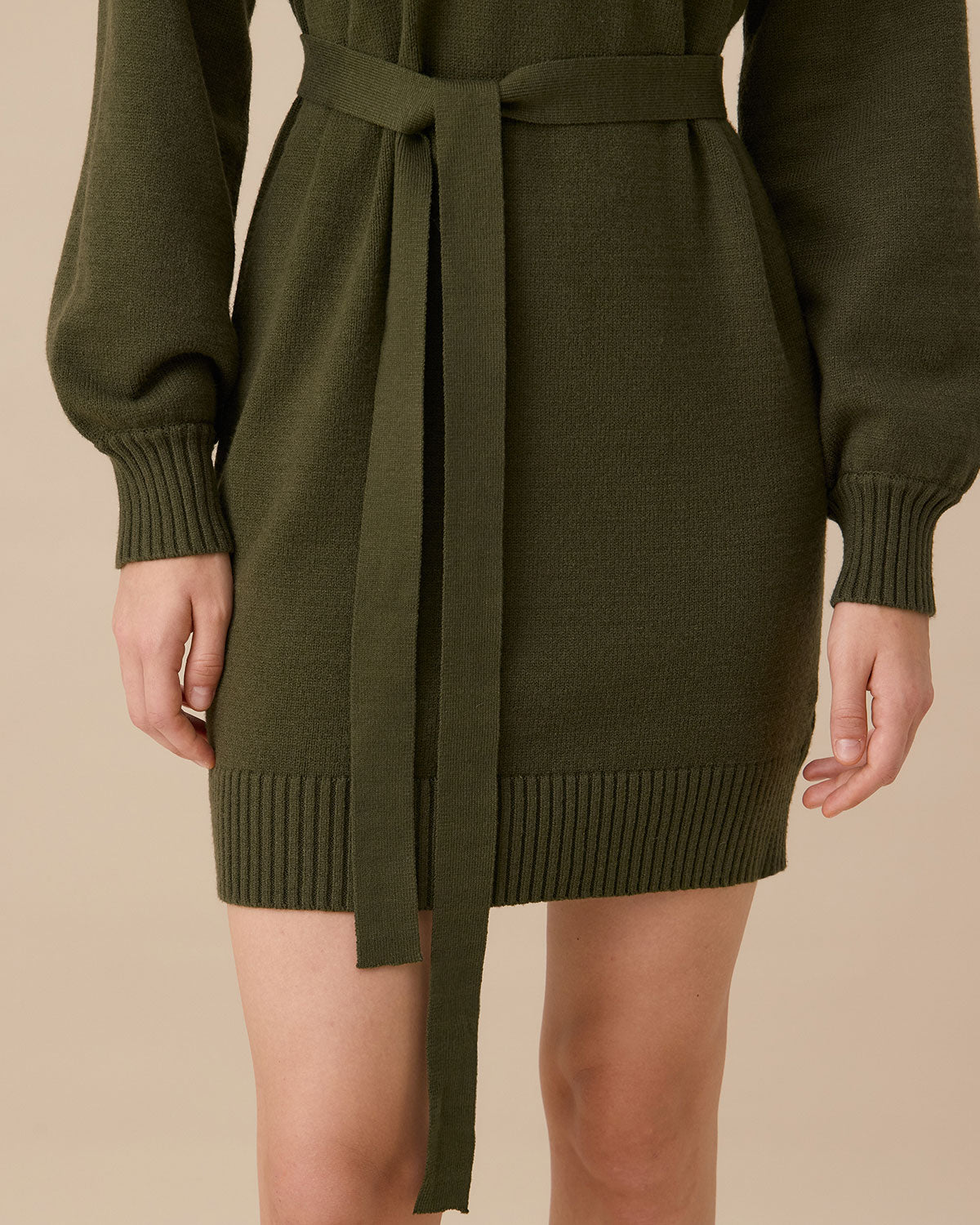 Green Lantern Sleeve Sweater Mini Dress Geniue Stockist