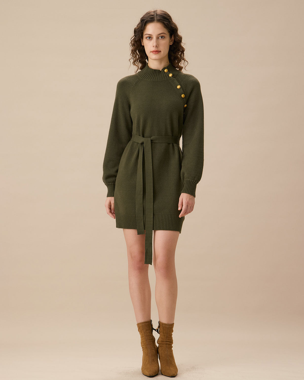 Green Lantern Sleeve Sweater Mini Dress Geniue Stockist