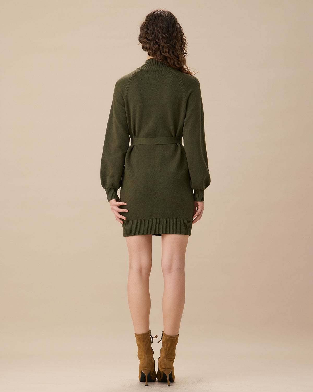 Green Lantern Sleeve Sweater Mini Dress Geniue Stockist