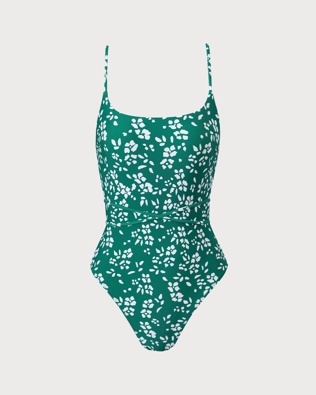 Women's Knitted Floral One-Piece Swimsuit