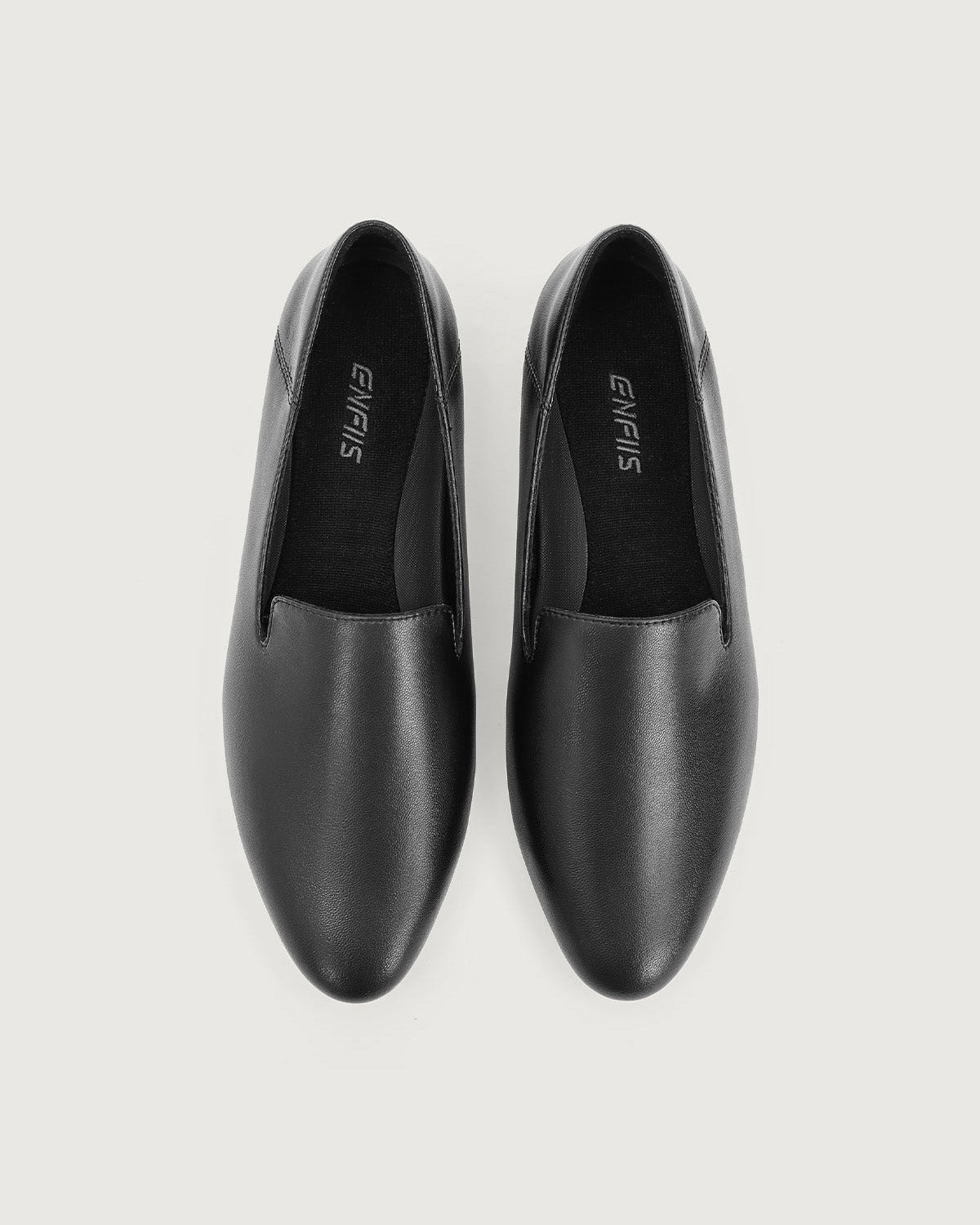 Enfiis Black Microfiber Loafer Flats Sast