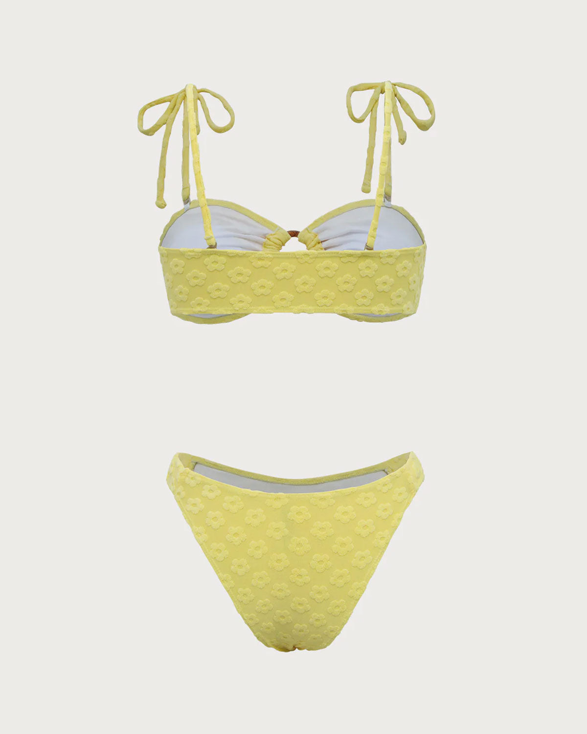 Yellow Floral O-Ring Bikini Set Buy Cheap 2025 Newest