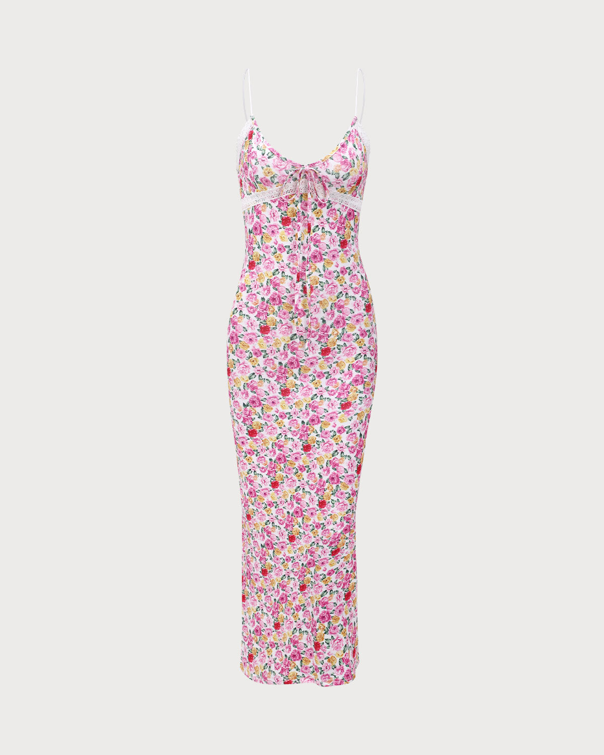 Pink Floral Bodycon Slip Maxi Dress Free Shipping Genuine