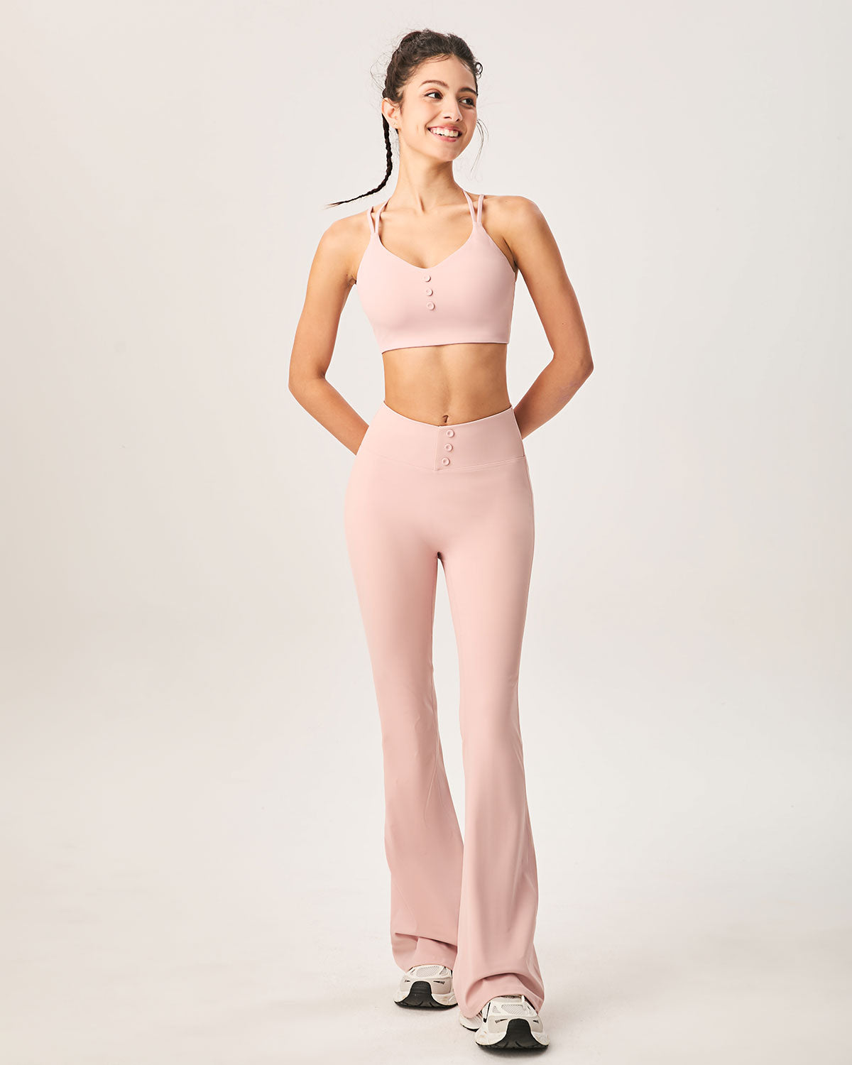 Pink High Waisted Sleek Leggings Shop Offer Cheap Online