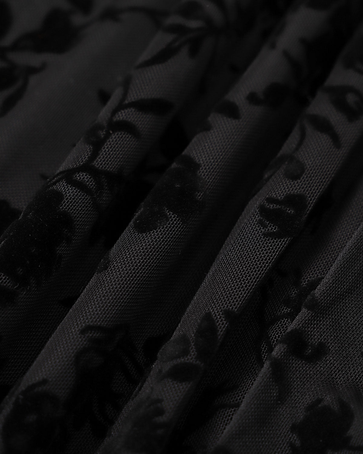 The Black Floral Flocked Mesh Slit Maxi Dress Amazon Cheap Online