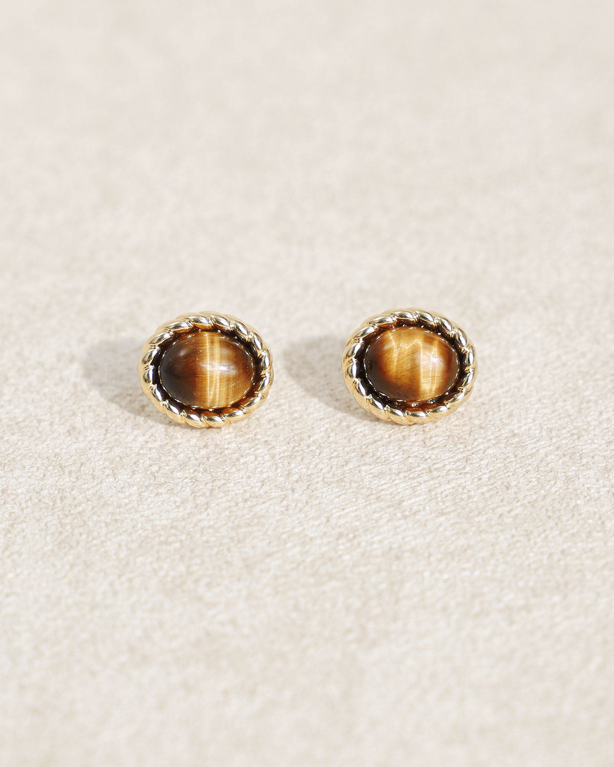 Brown Gold-Plated Earrings Discount Great Deals