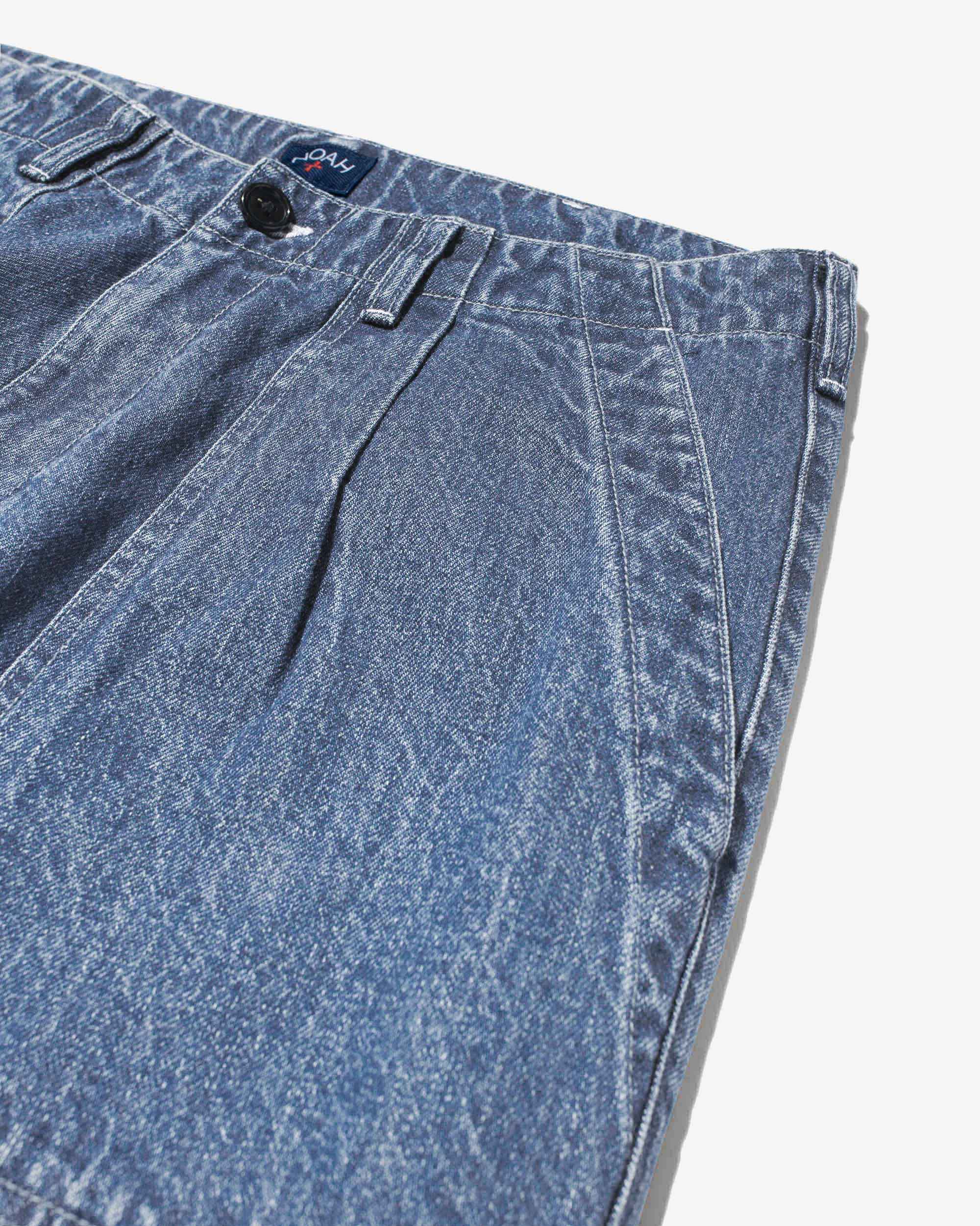 Denim Pleated Fatigue Pants For Nice