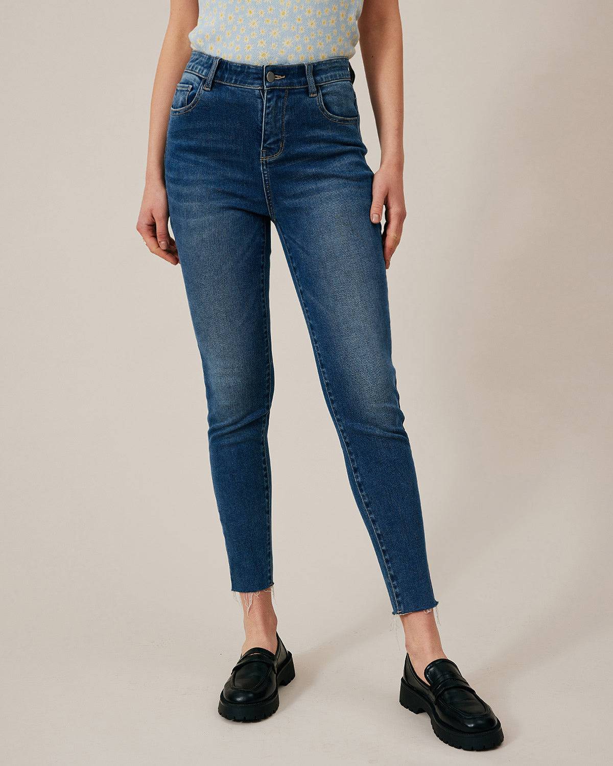 The Premium-fabric High-rise Skinny Jeans Clearance Big Discount