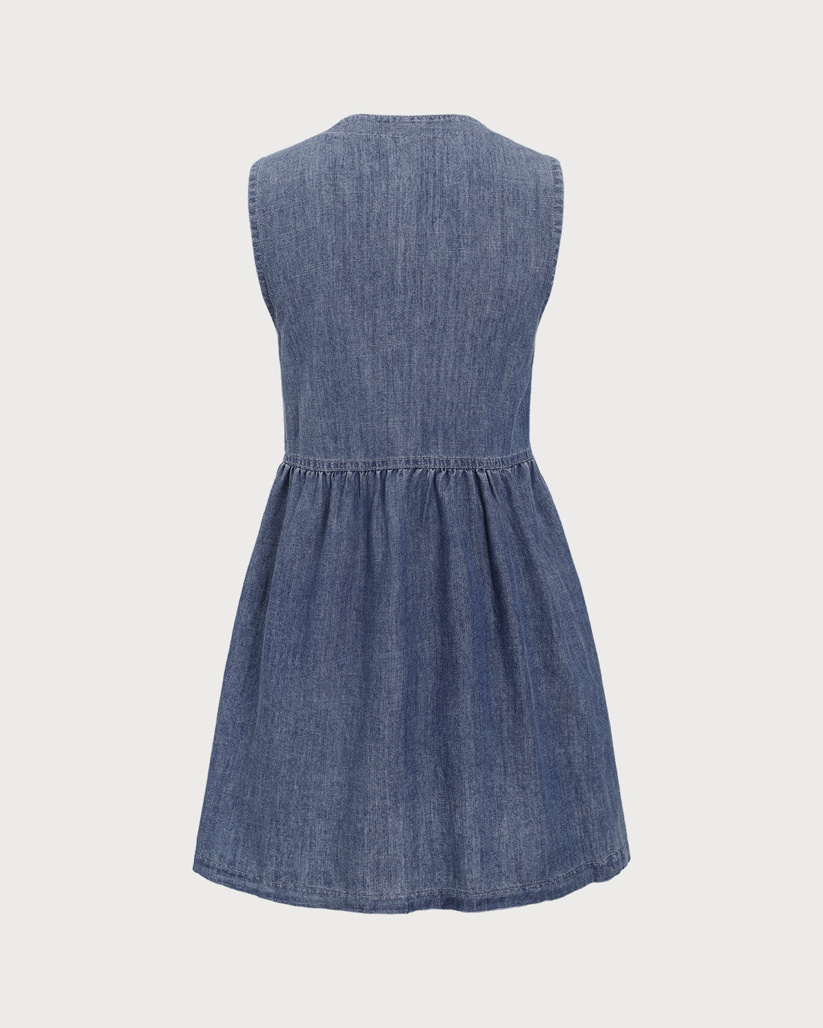 Blue Denim Sleeveless Mini Dress Professional