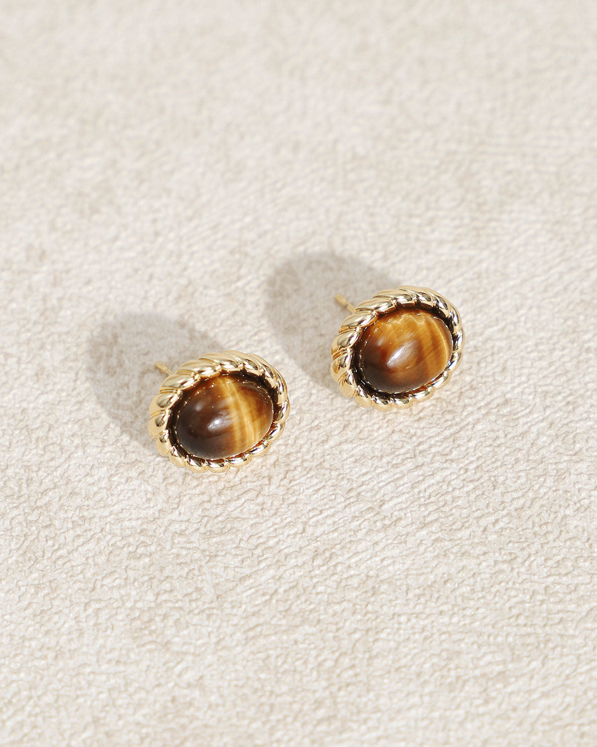 Brown Gold-Plated Earrings Discount Great Deals