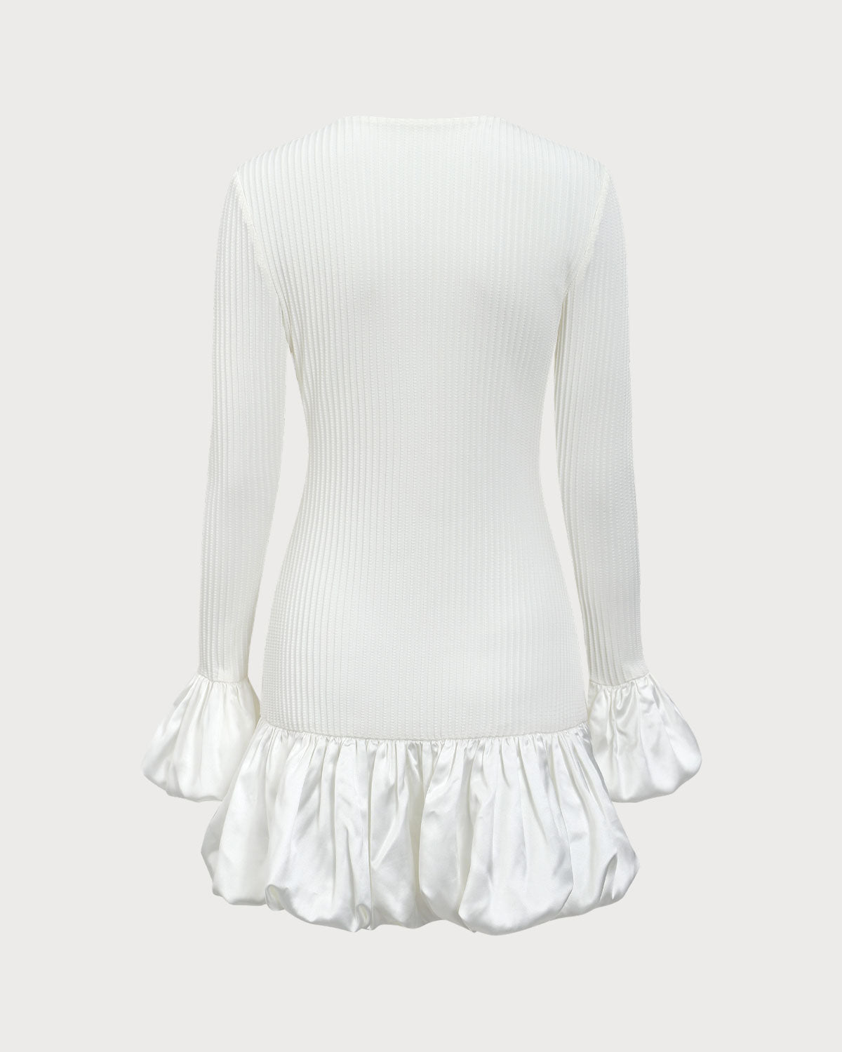 White Splicing Sweater Mini Dress Clearance Cheap Online