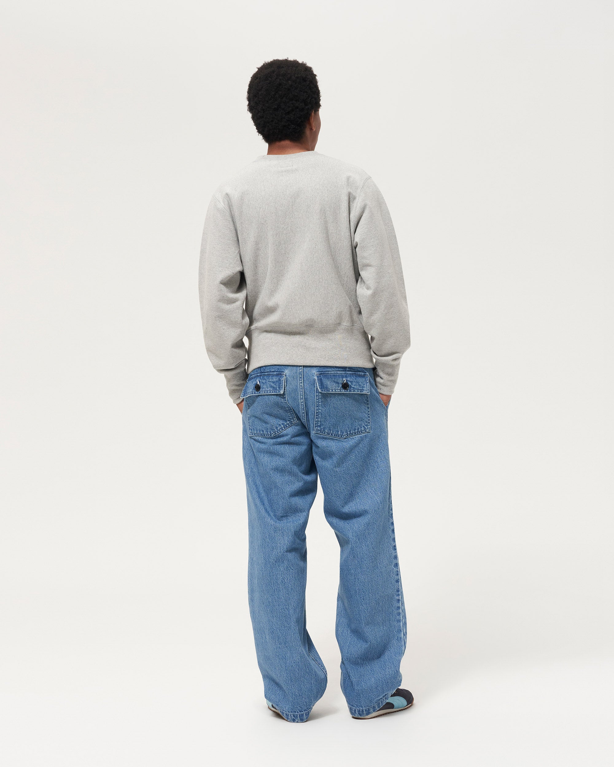 Denim Pleated Fatigue Pants For Nice