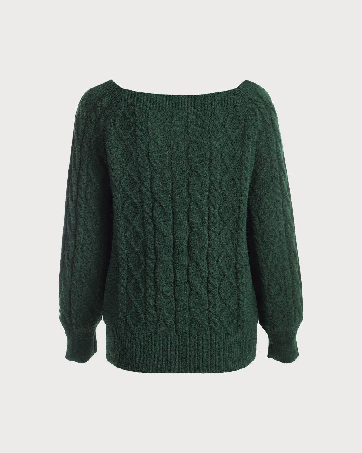 Green Romance Cable Knit Crew Sweater Perfect Cheap Online