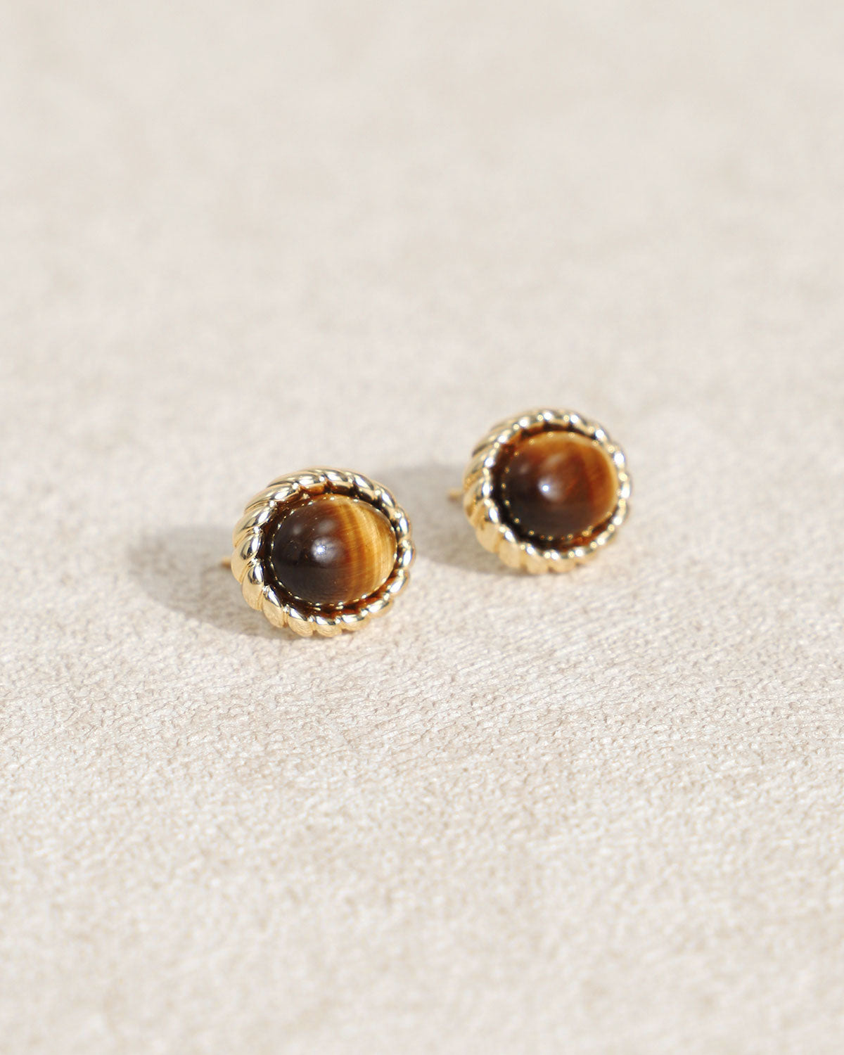 Brown Gold-Plated Earrings Discount Great Deals