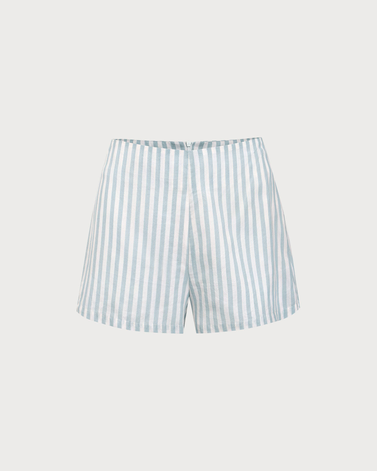 Grey Striped Zipper Shorts Discount Largest Supplier