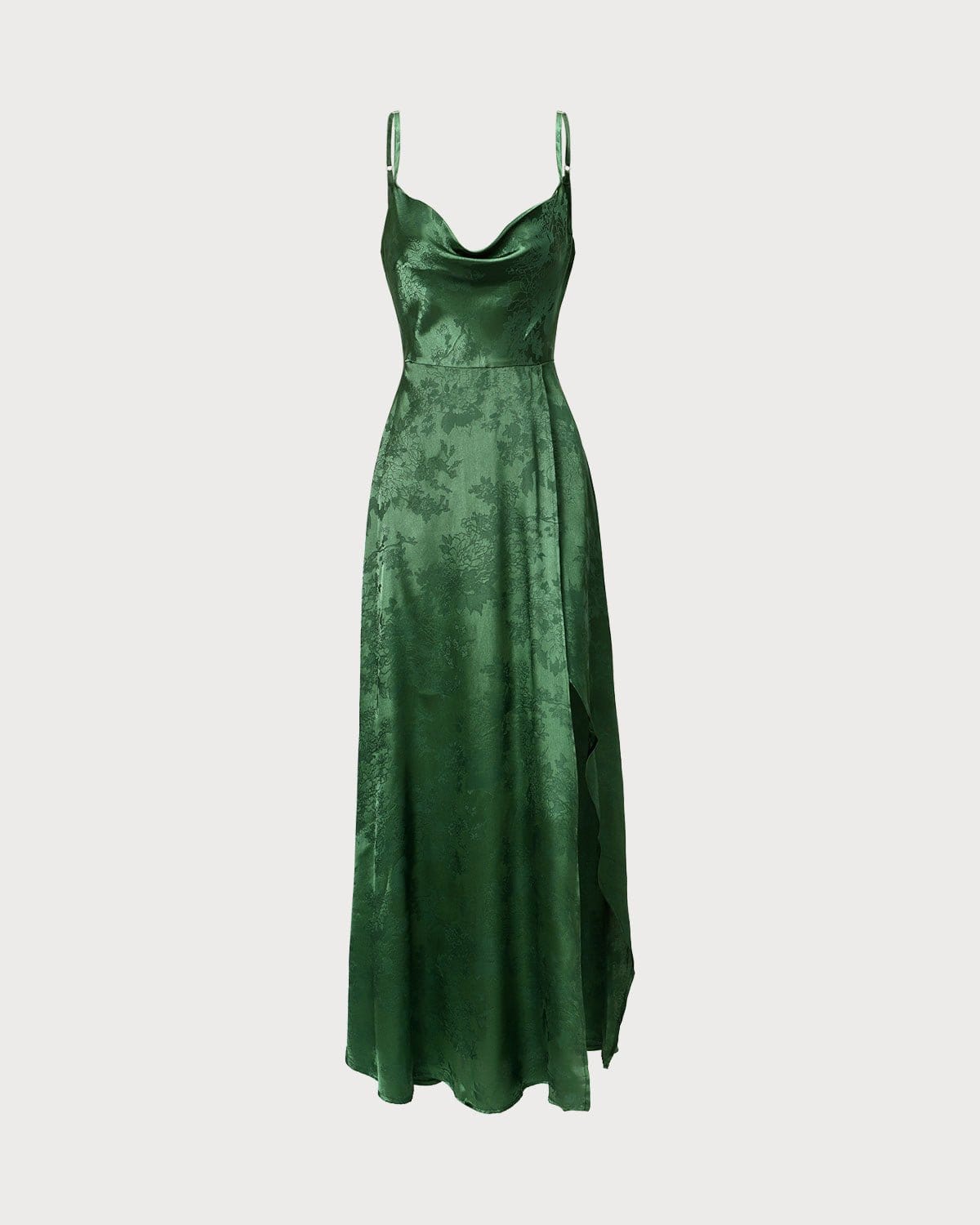 The Green Cowl Neck Jacquard Satin Maxi Dress Cheapest Pice Cheap Online