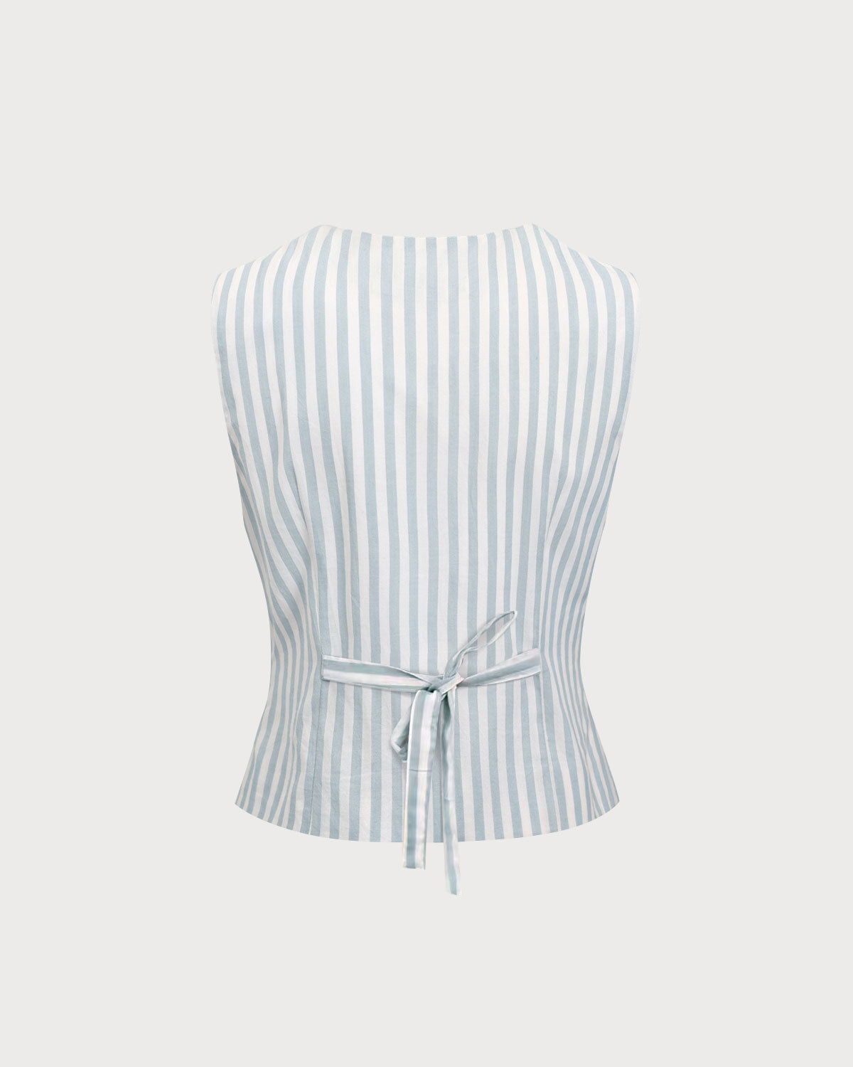 Grey Striped Single Breasted Vest Cheap Pice For Sale