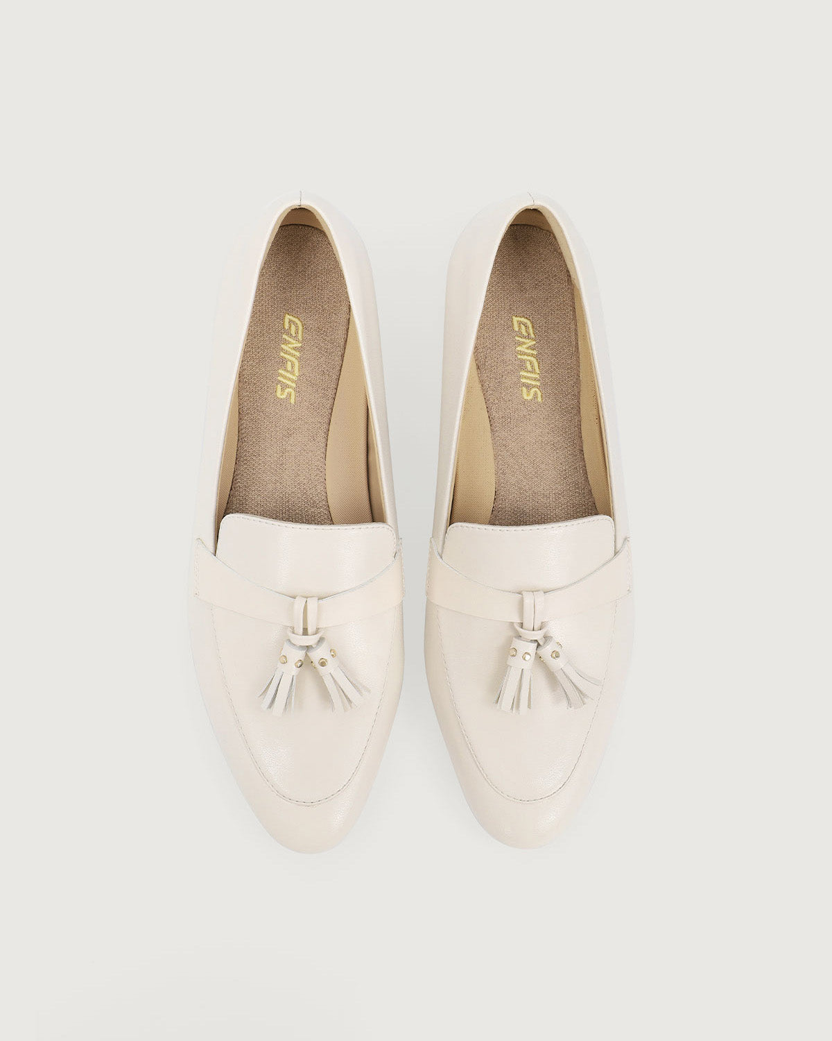 Enfiis Off White Loafer Flats Free Shipping Classic