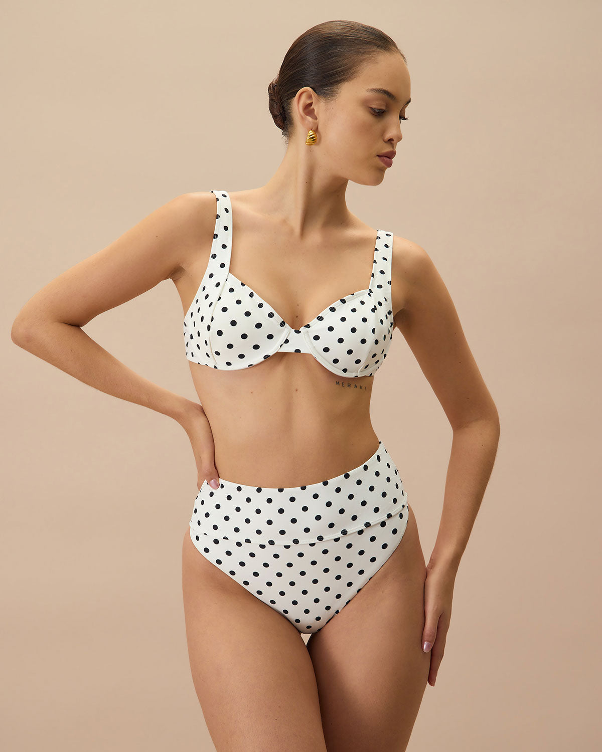 The White Polka Dot Underwire Bikini Top Discount 2025 Newest