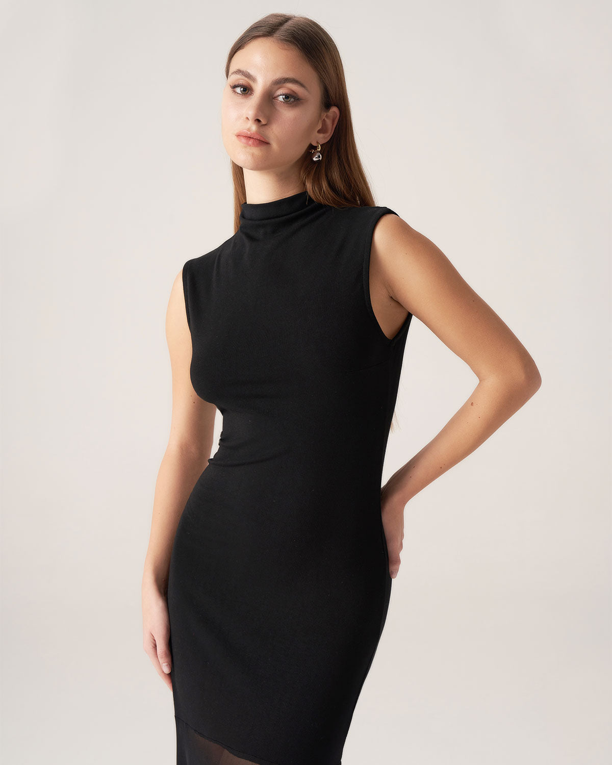 Bettydress Black Mock Neck Bodycon Maxi Dress Cheap Pice Buy Discount