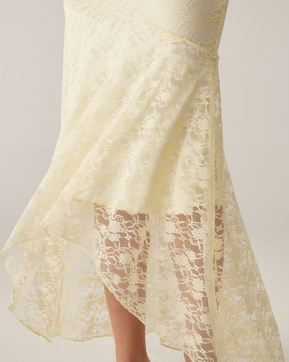 Beige Lace Straight Maxi Skirt Cheap Cost