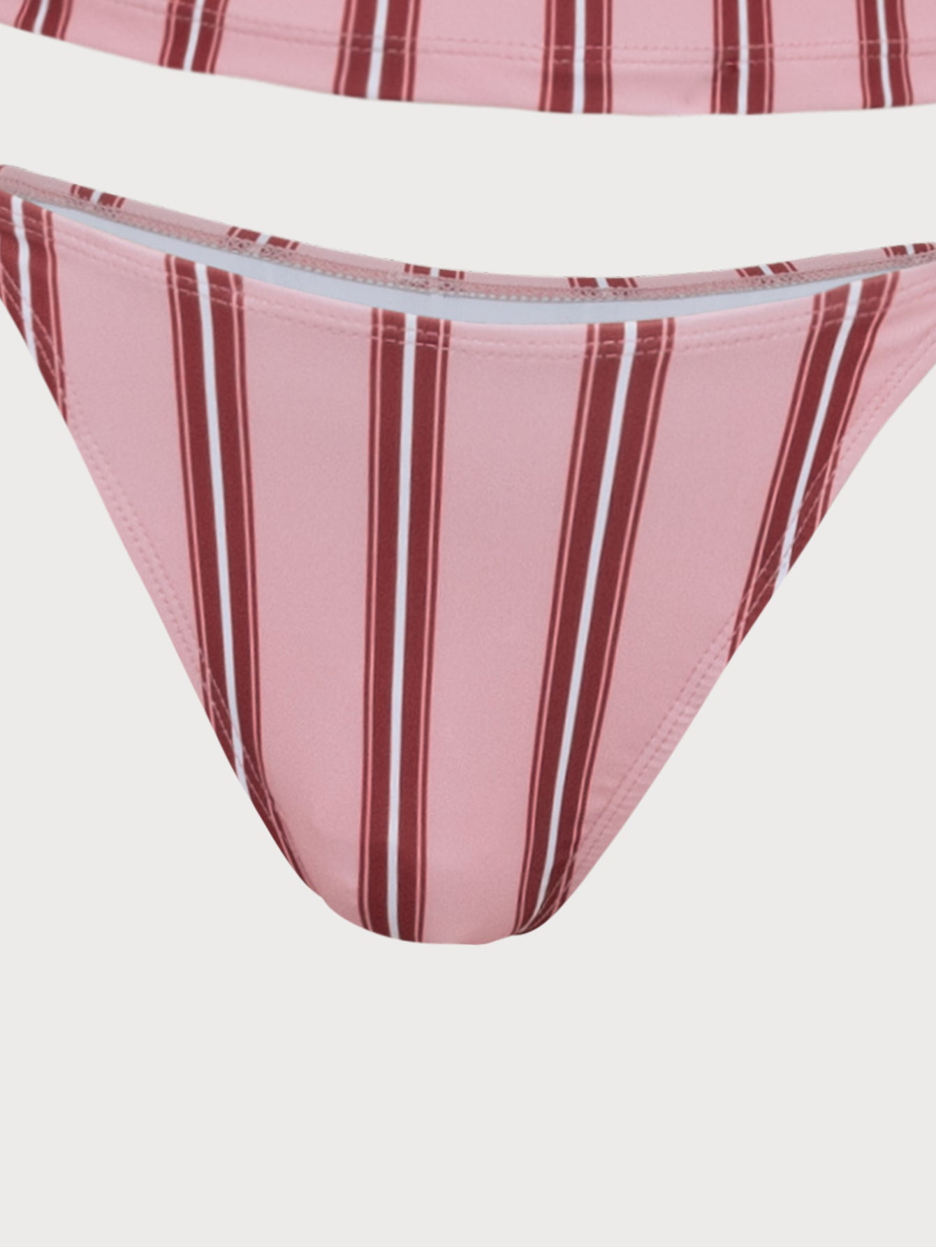 Pink Striped Tankini Swimsuit Tumblr