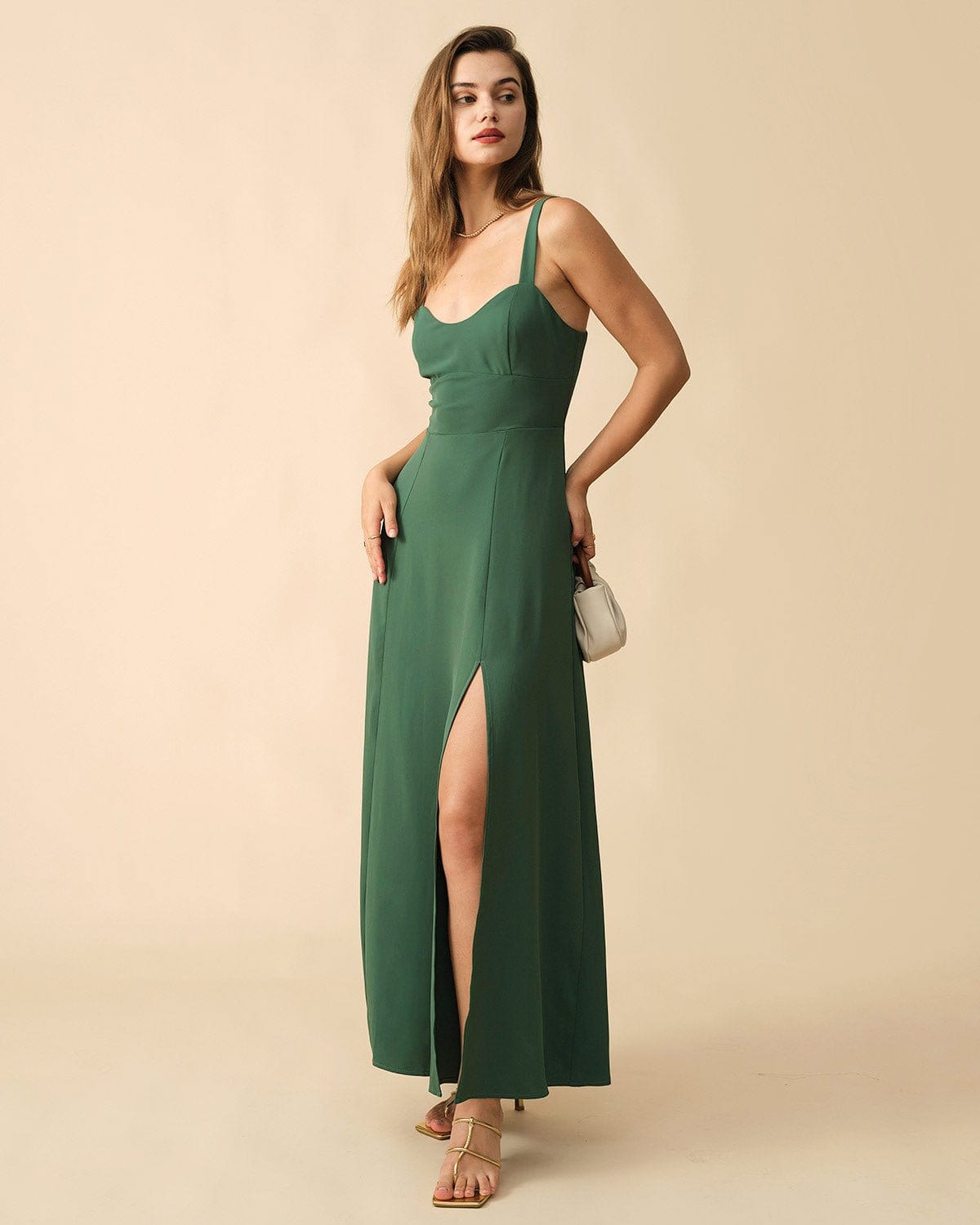 The Solid Color Side Slit Maxi Dress Best