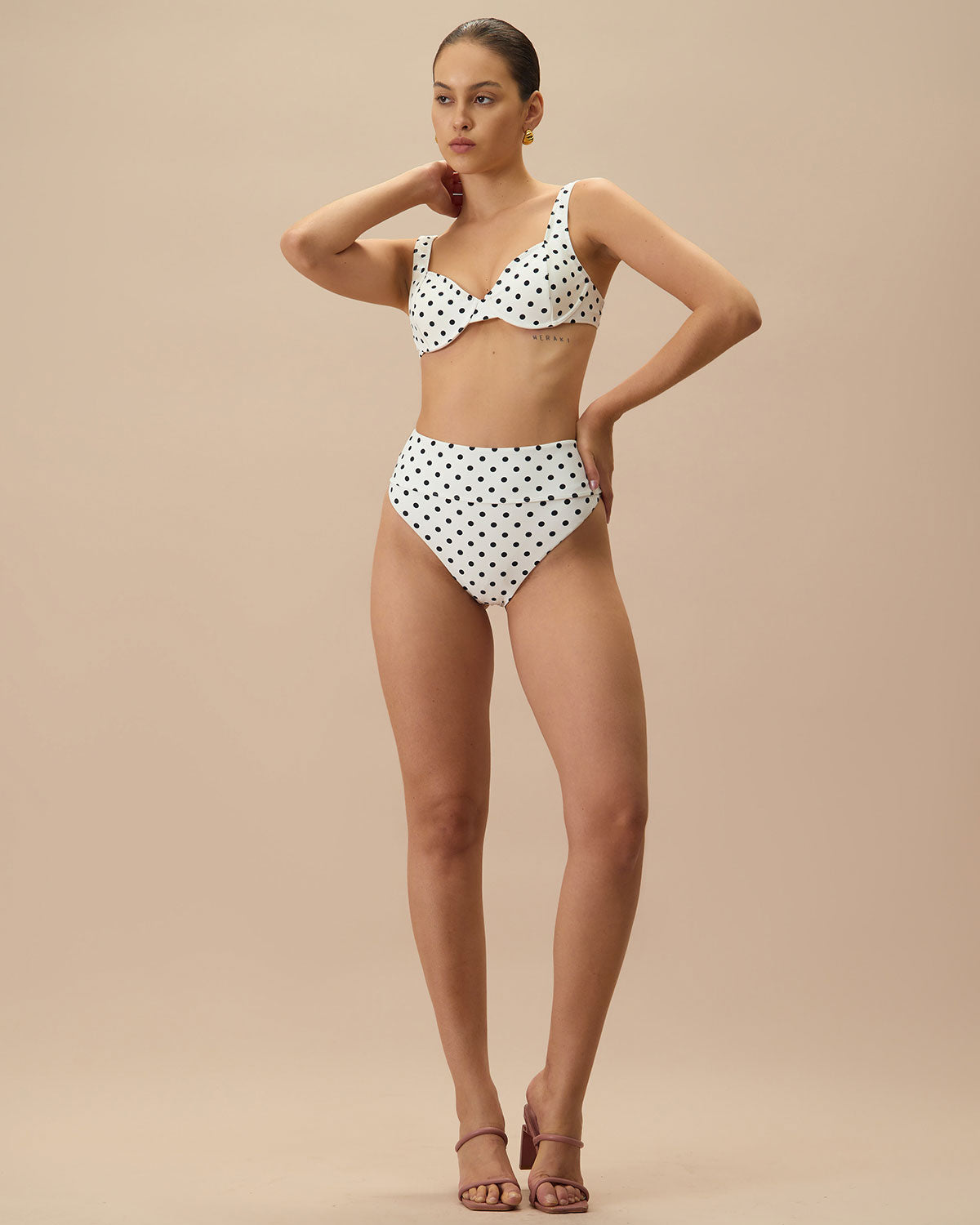 The White Polka Dot Underwire Bikini Top Discount 2025 Newest