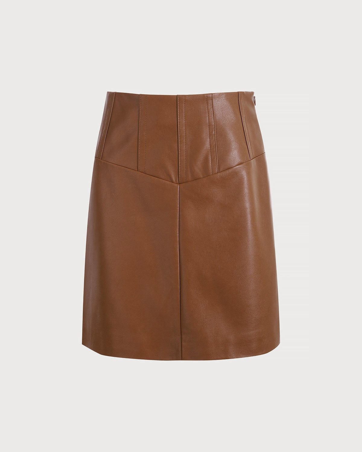 The High Waisted PU Leather A-line Mini Skirt Buy Online Cheap