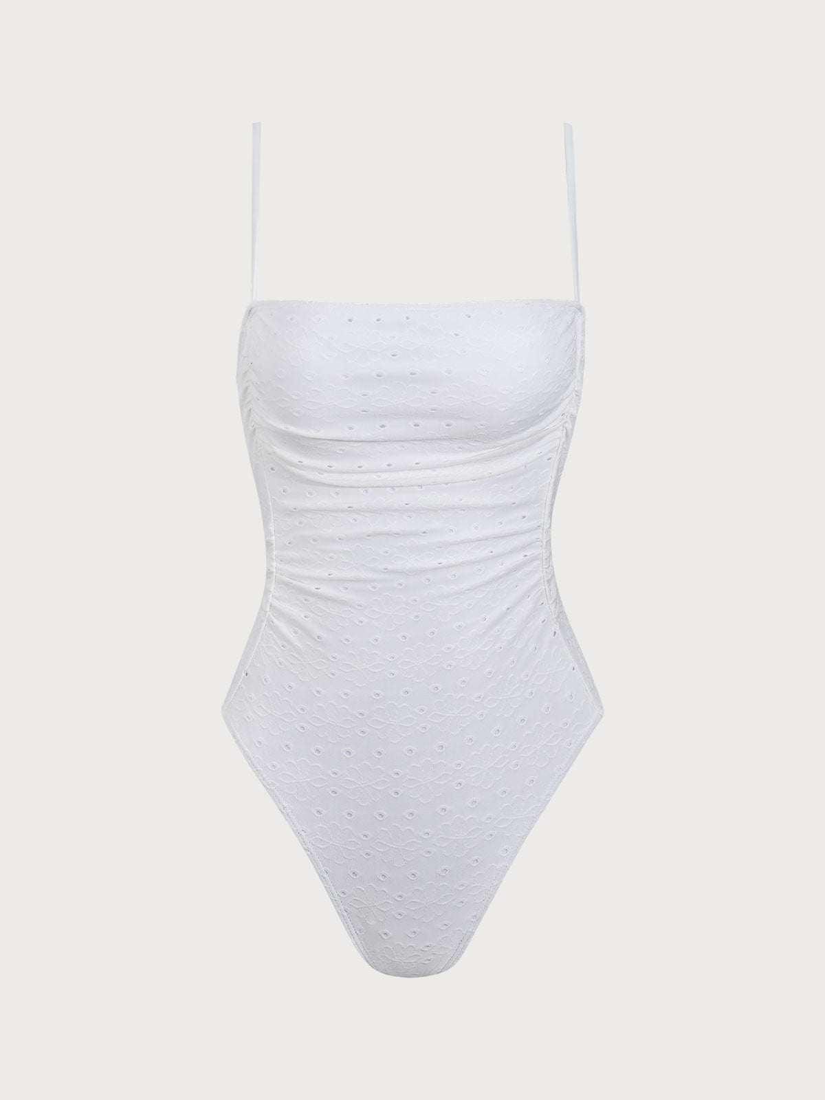 White Embroidery One-Piece Swimsuit In China