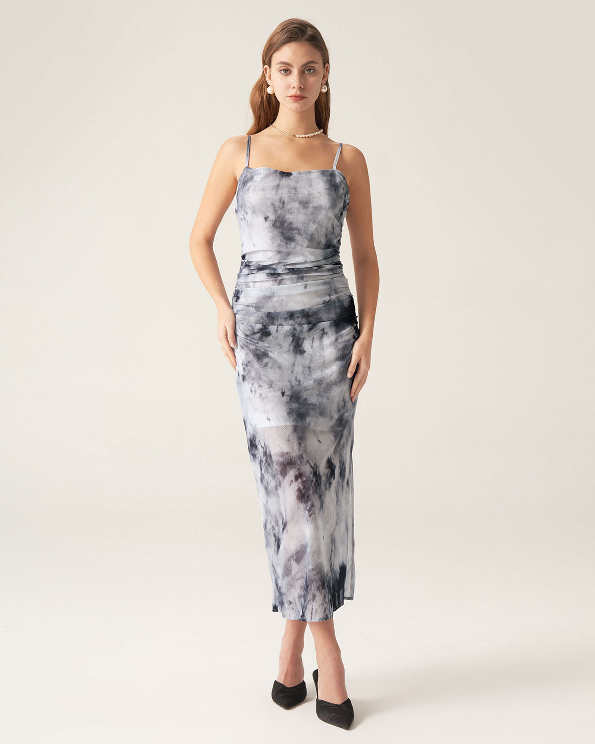 Grey Tie Dye Two Piece Midi Dress Pay With Visa Cheap Pice