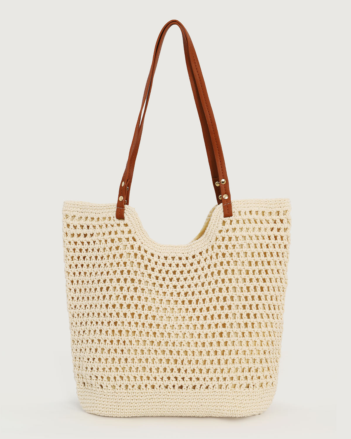 Beige Hollow Woven Straw Bag Sale 100% Authentic