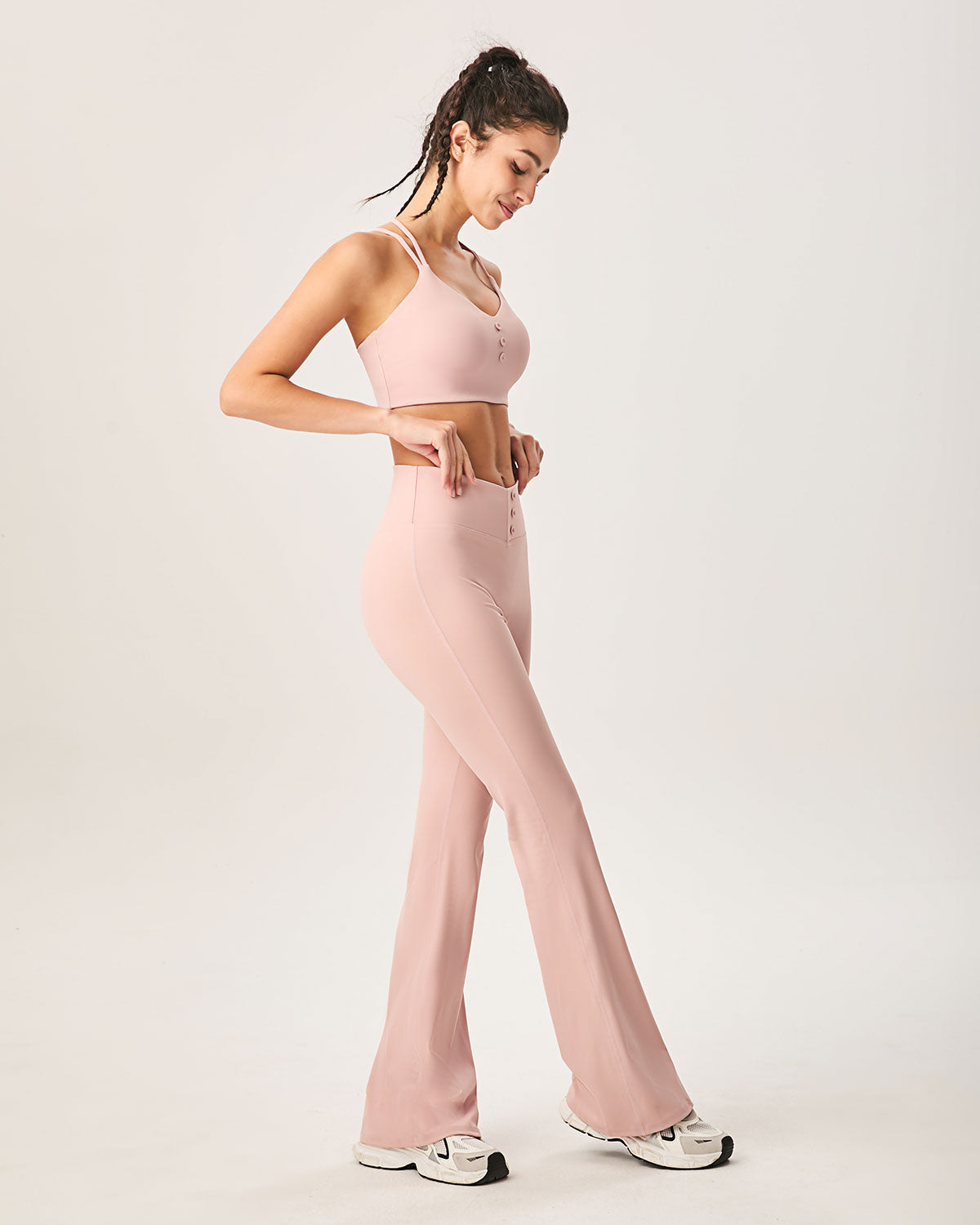 Pink High Waisted Sleek Leggings Shop Offer Cheap Online