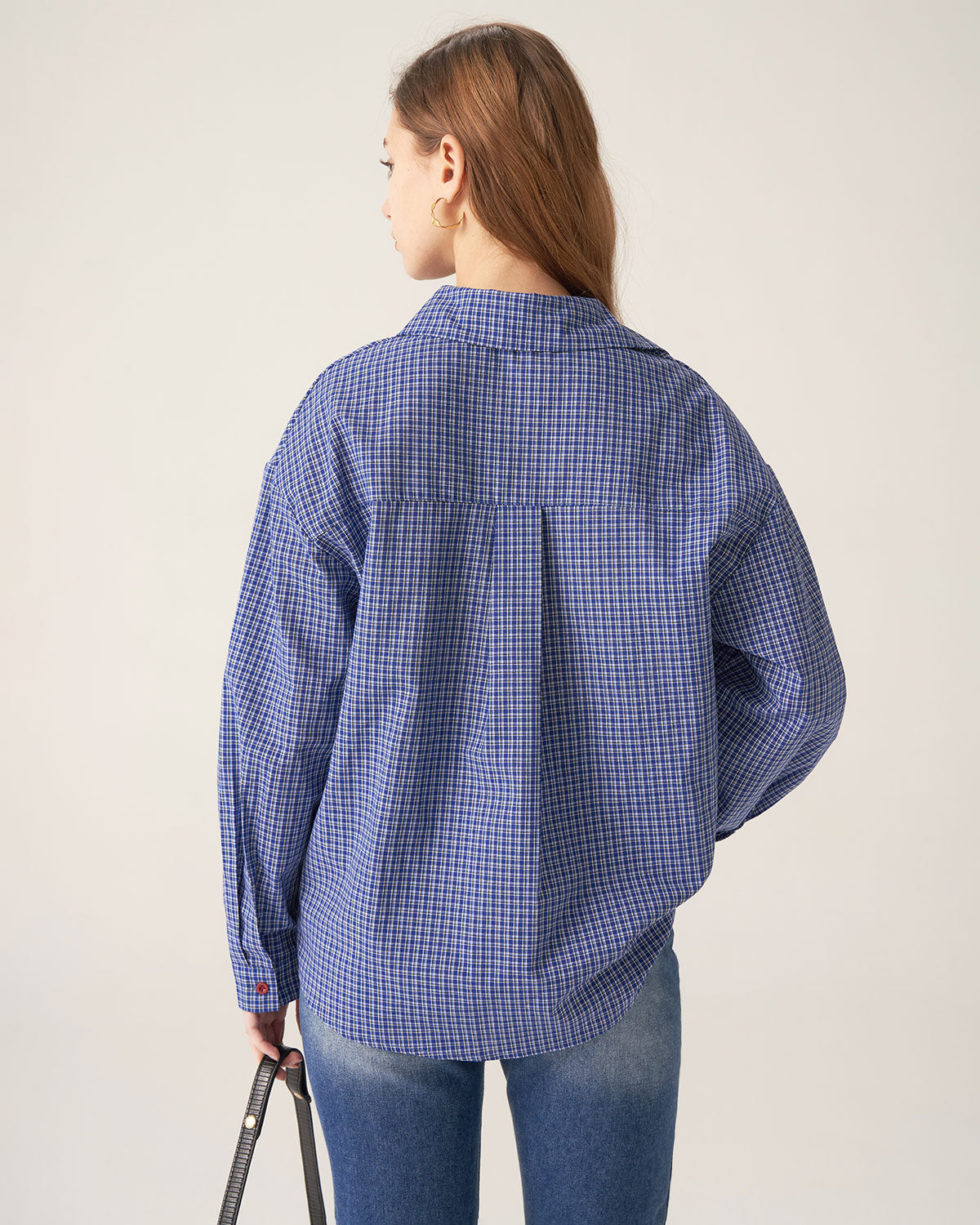 Blue Plaid Pocket Shirt Clearance Best