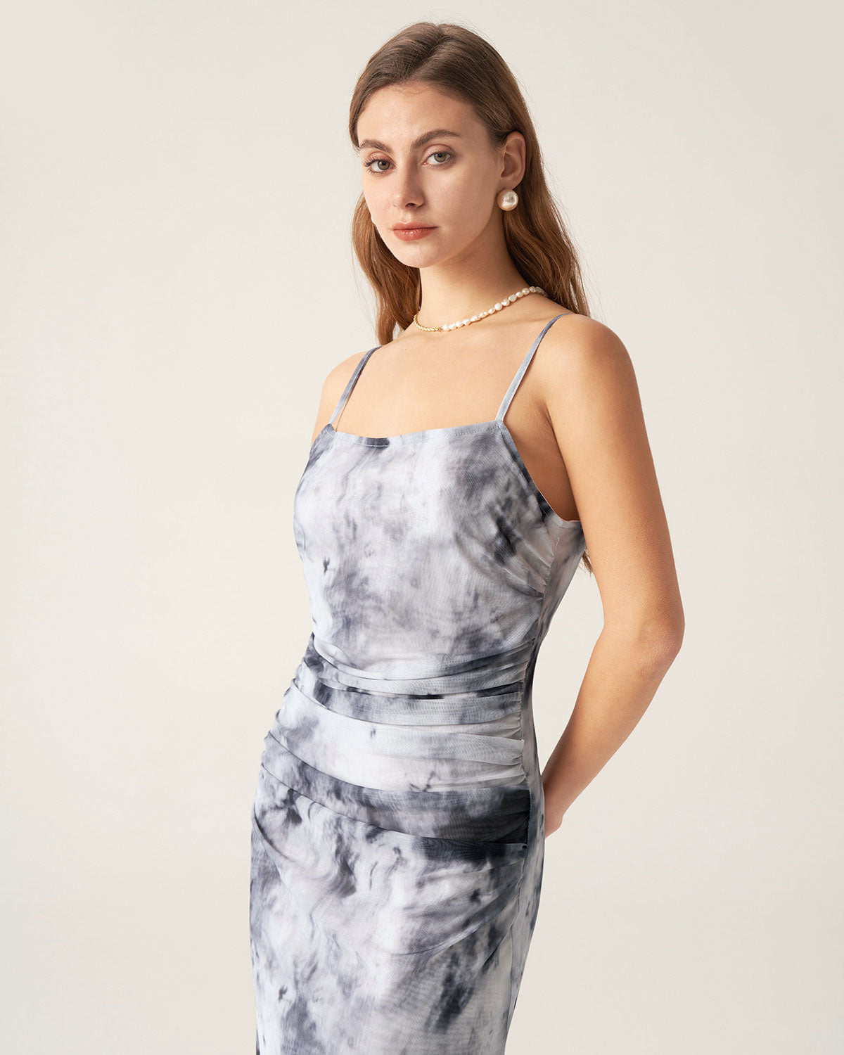 Grey Tie Dye Two Piece Midi Dress Pay With Visa Cheap Pice