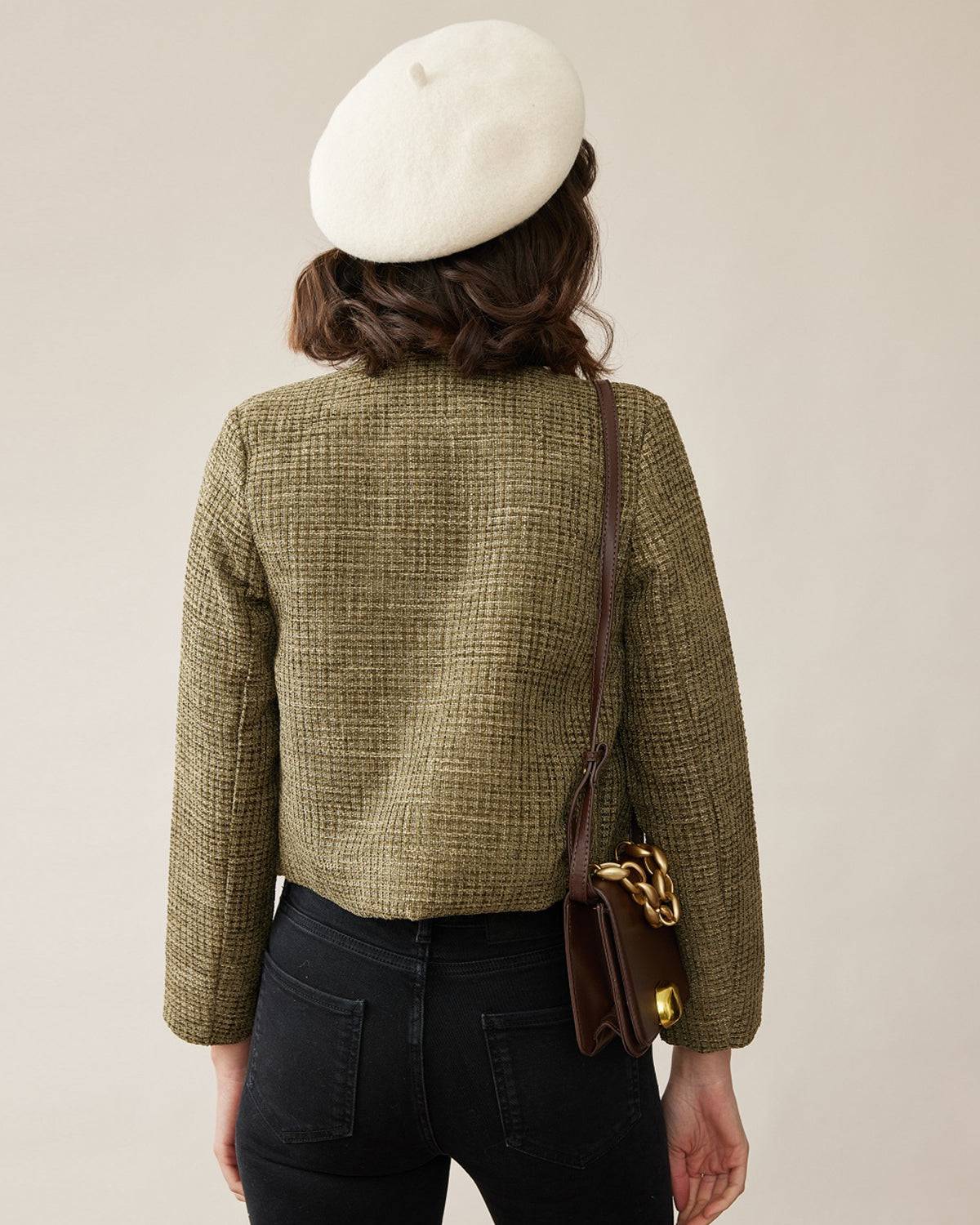 The Vintage Solid Tweed Coat Cheap Sale Manchester