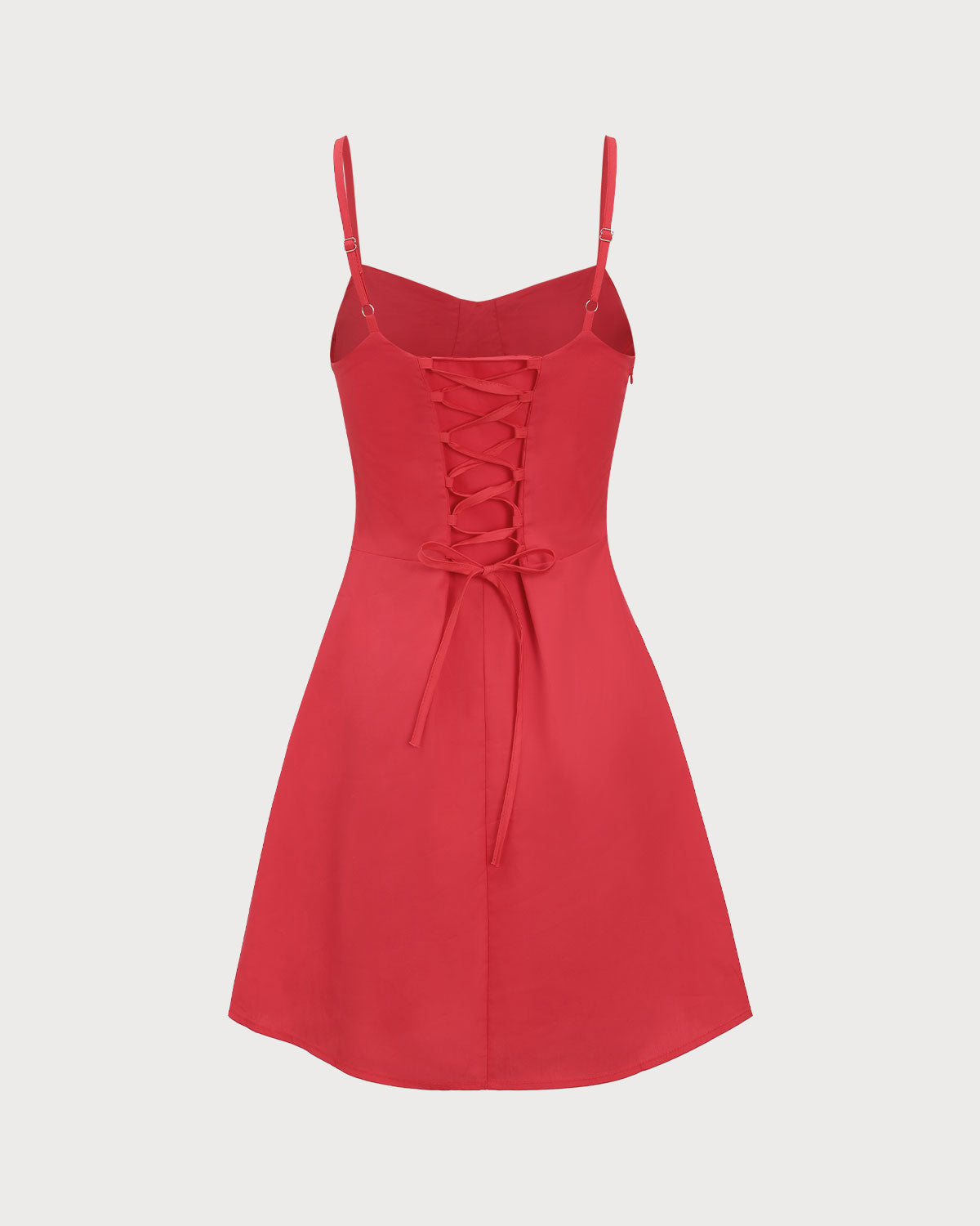 Red Ruched Slip Mini Dress 2025 New