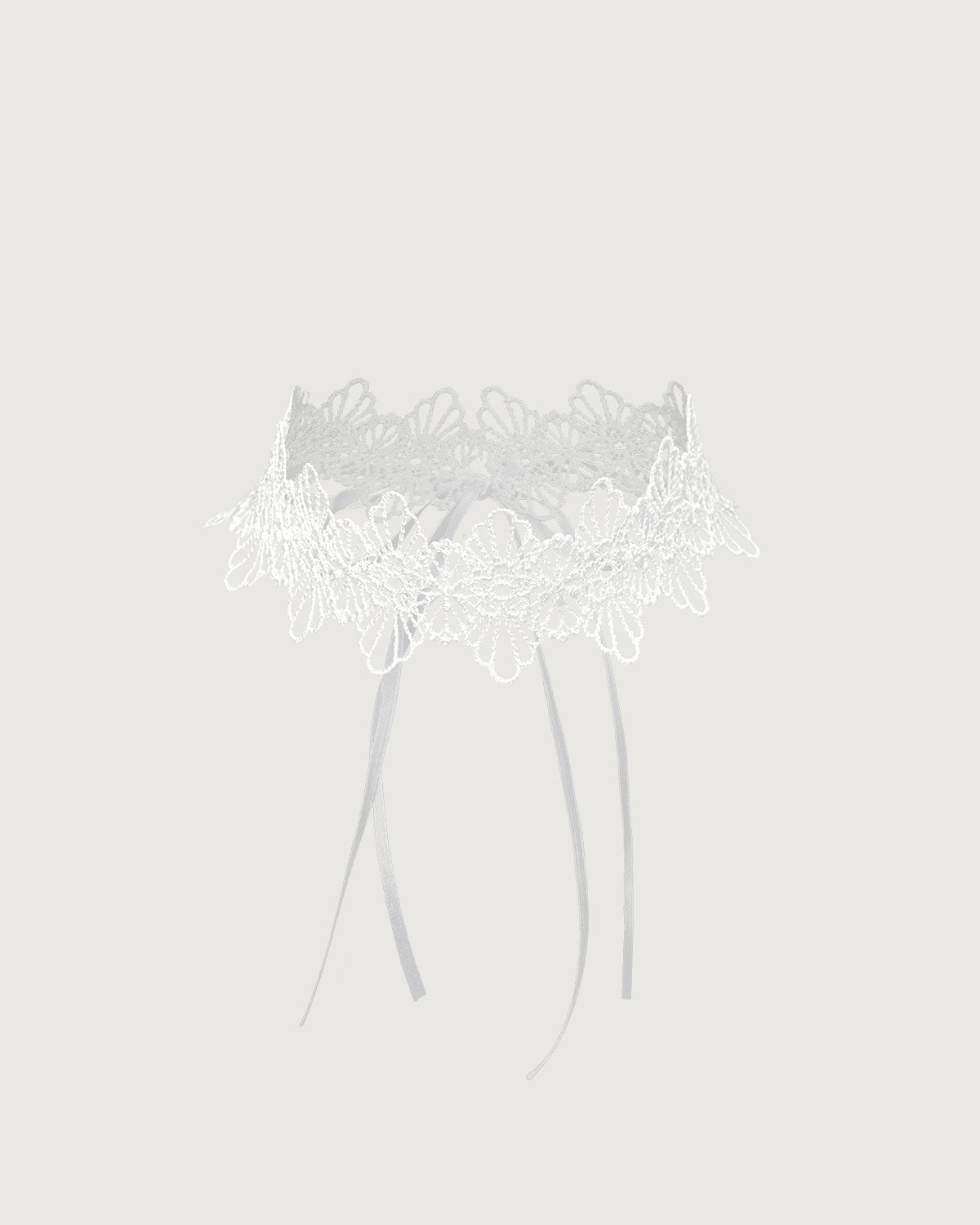 The White Lace Tie Choker Extremely For Sale