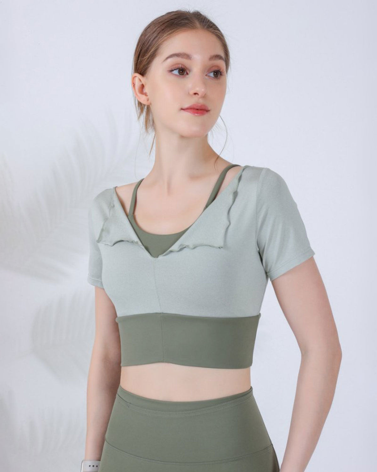 Green Short Sleeve Top - Light Support Clearance Online Amazon