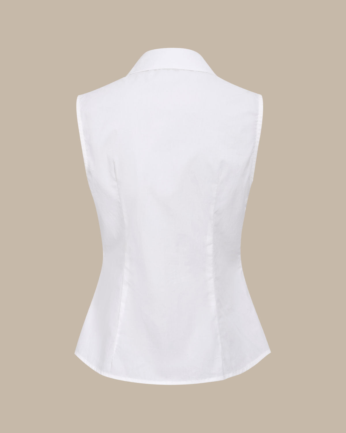 White Collared Single Breasted Vest Sale 2025 New