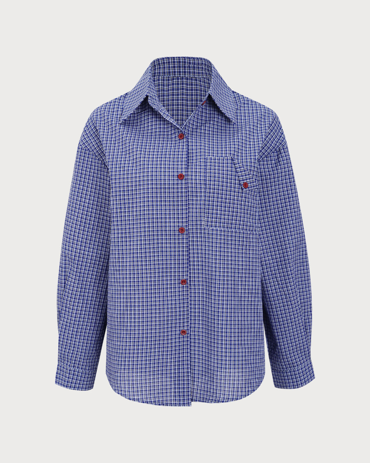 Blue Plaid Pocket Shirt Clearance Best