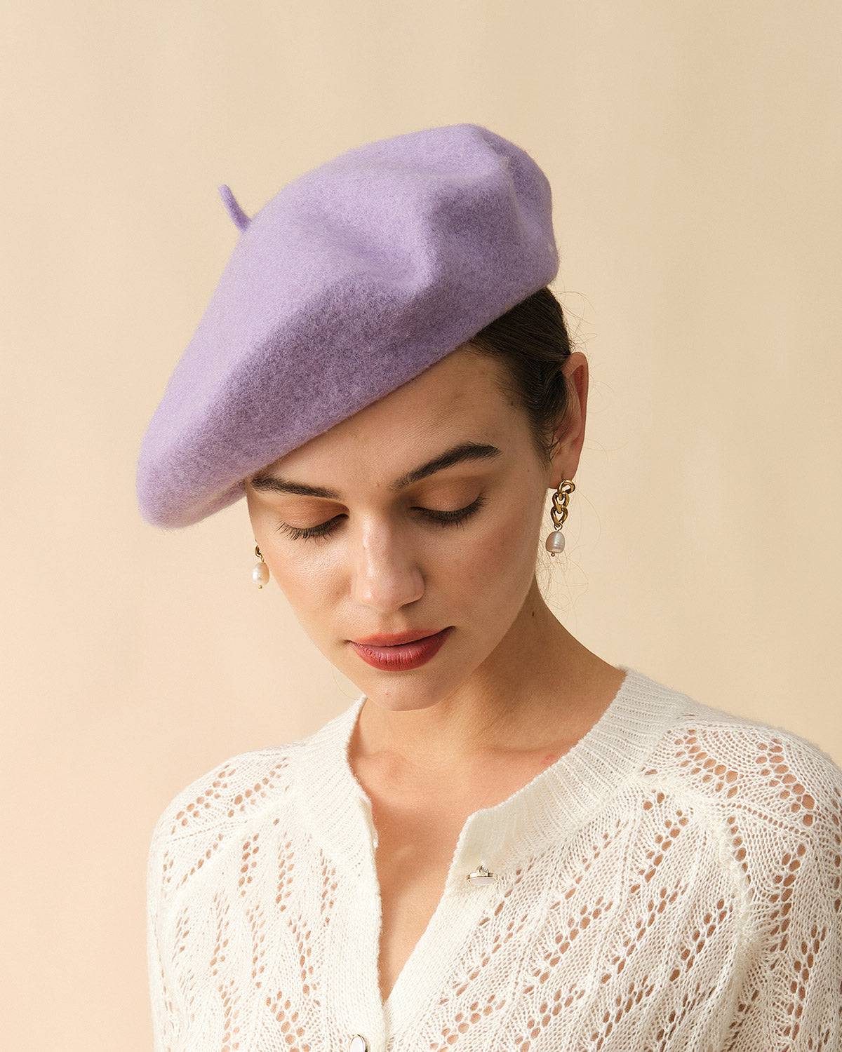 The Solid Retro Versatile Beret With Credit Card Online