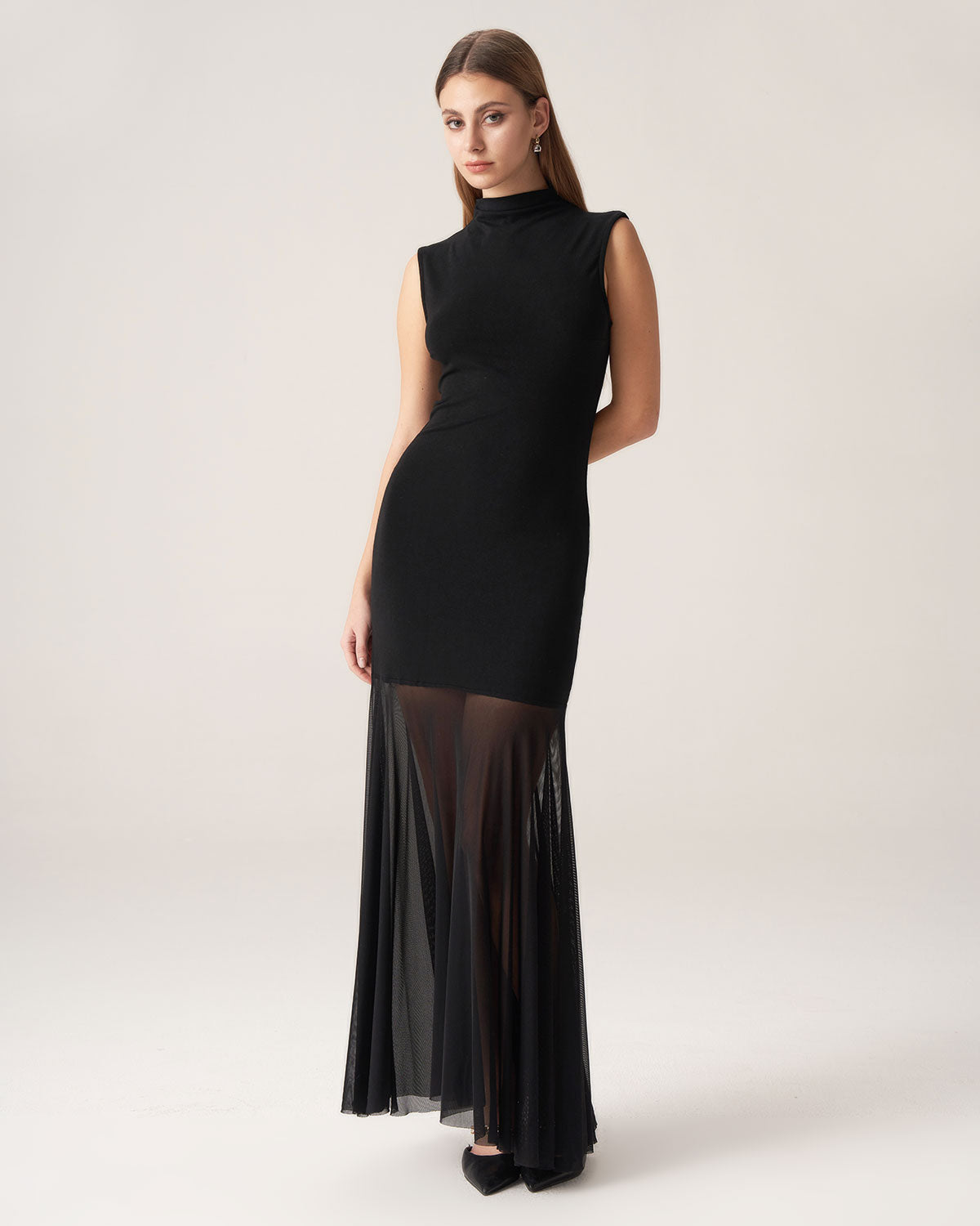 Bettydress Black Mock Neck Bodycon Maxi Dress Cheap Pice Buy Discount