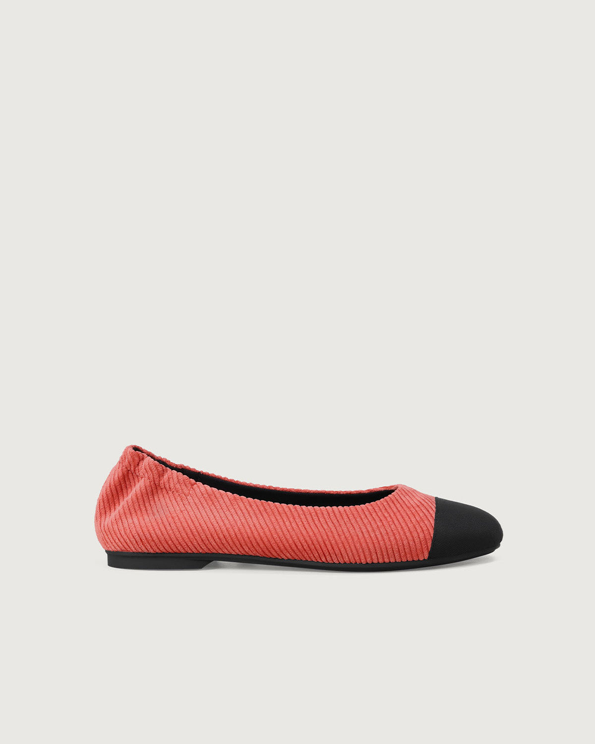 Enfiis Brick Red Twill Square Toe Ballet Flats Free Shipping Browse