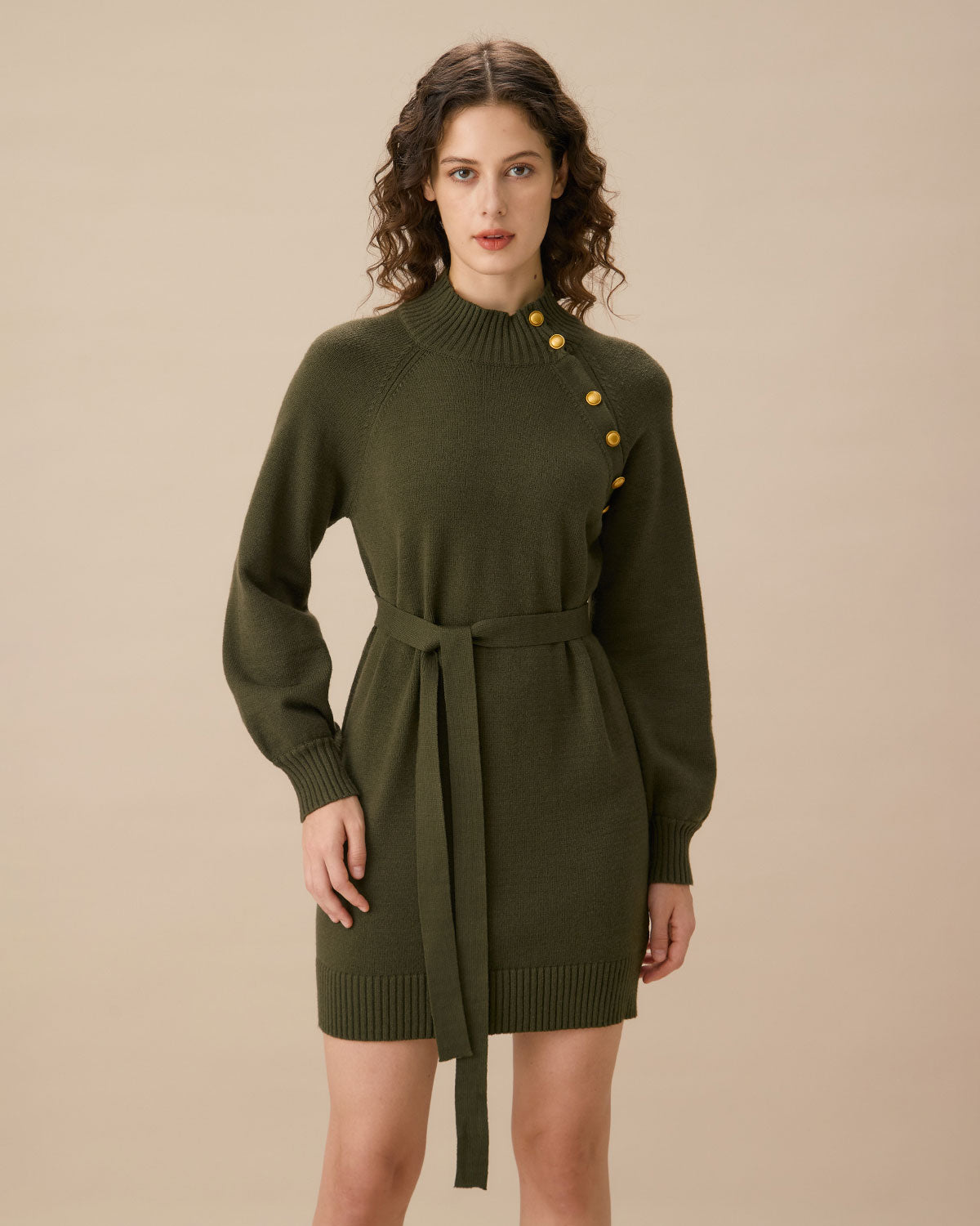 Green Lantern Sleeve Sweater Mini Dress Geniue Stockist