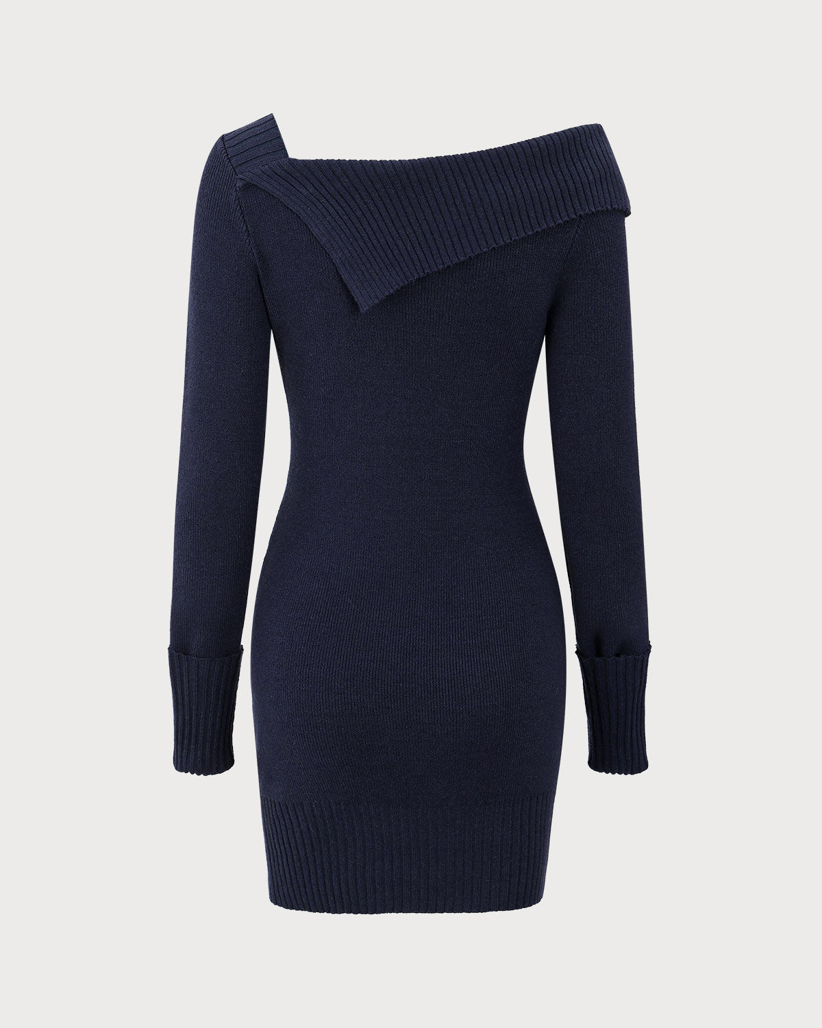 Navy Off The Shoulder Bodycon Sweater Dress Excellent Sale Online