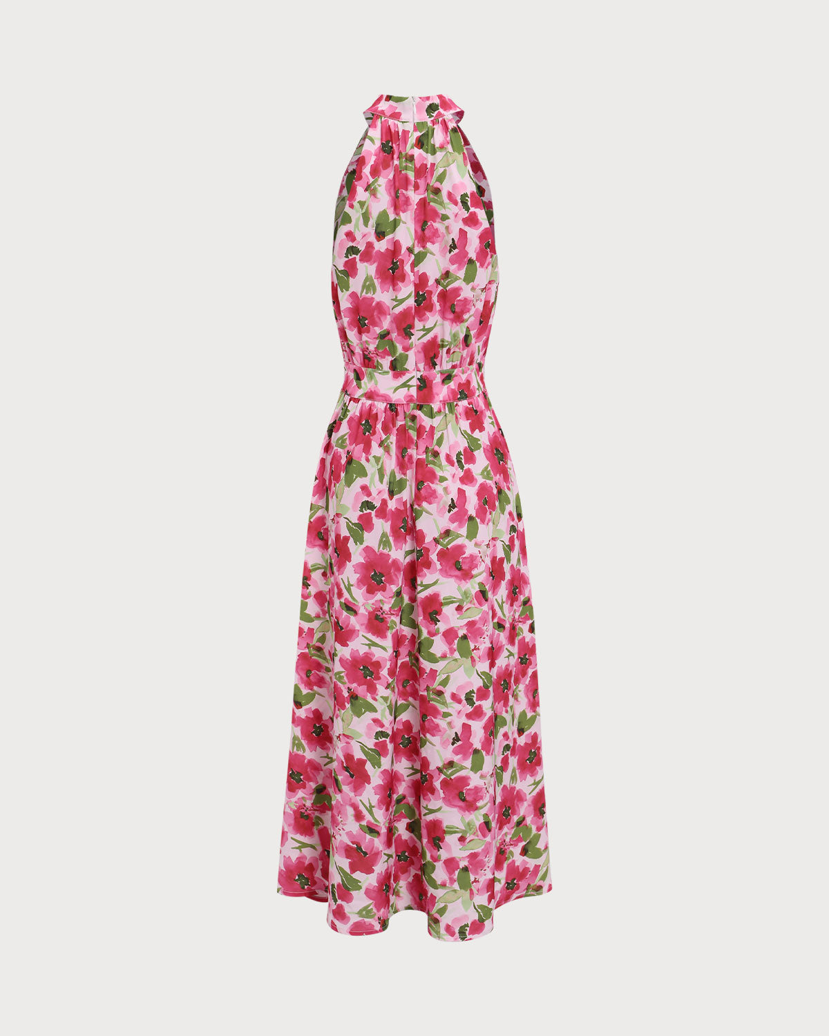 Pink Floral Midi Dress Cheap Sale From China