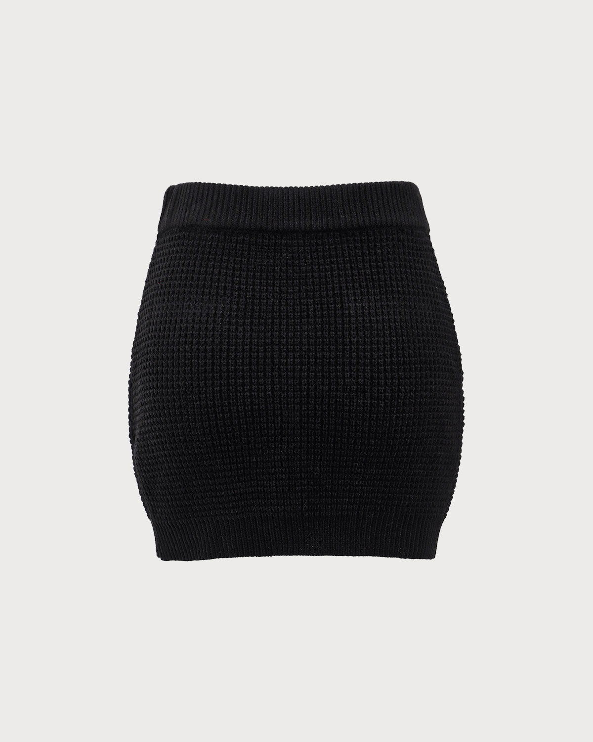 Black Contrasting Knit A-line Mini Skirt Free Shipping Footlocker Finishline