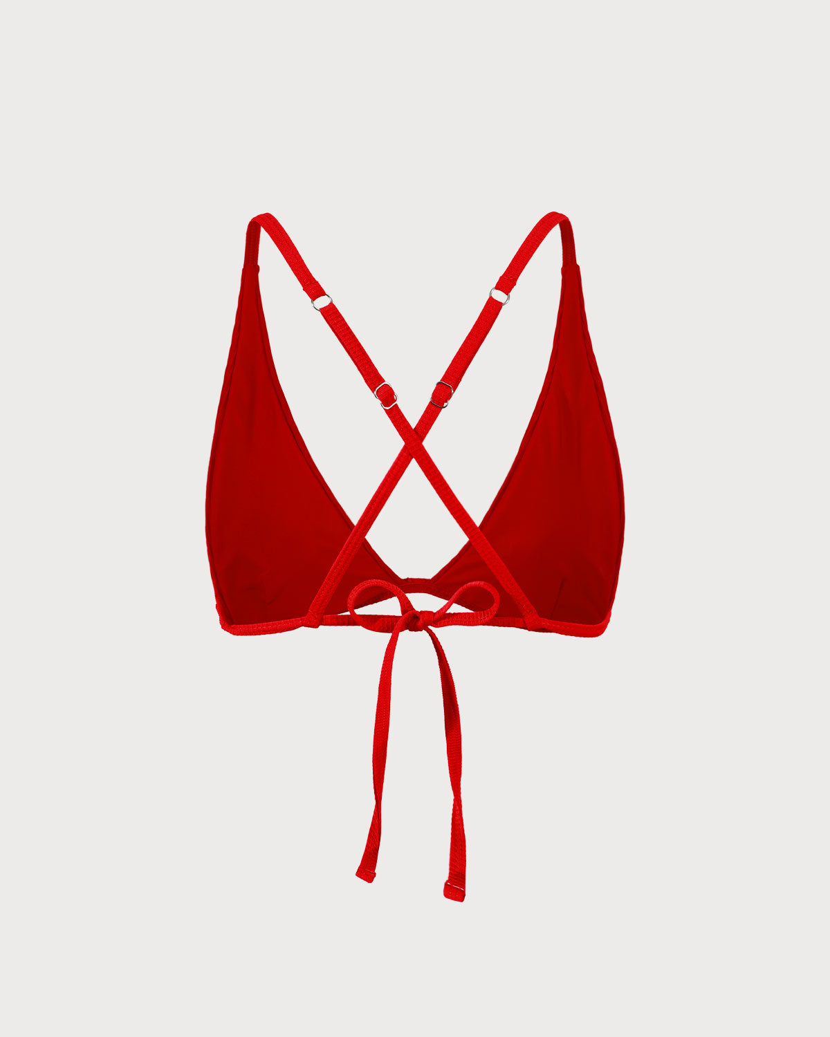 The Red Ribbed Cross Back Bikini Top Cheap For Cheap